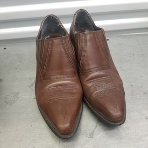 Durango Low Ankle Boot 7.5 mules Brown Leather